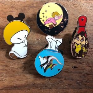 Lot of Disney Cast Lanyard Hidden Mickey LE Pins